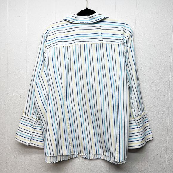 Izod Shirt Womens 2X Non Iron Career Office Workwear Business Casual Breathable - Picture 6 of 11